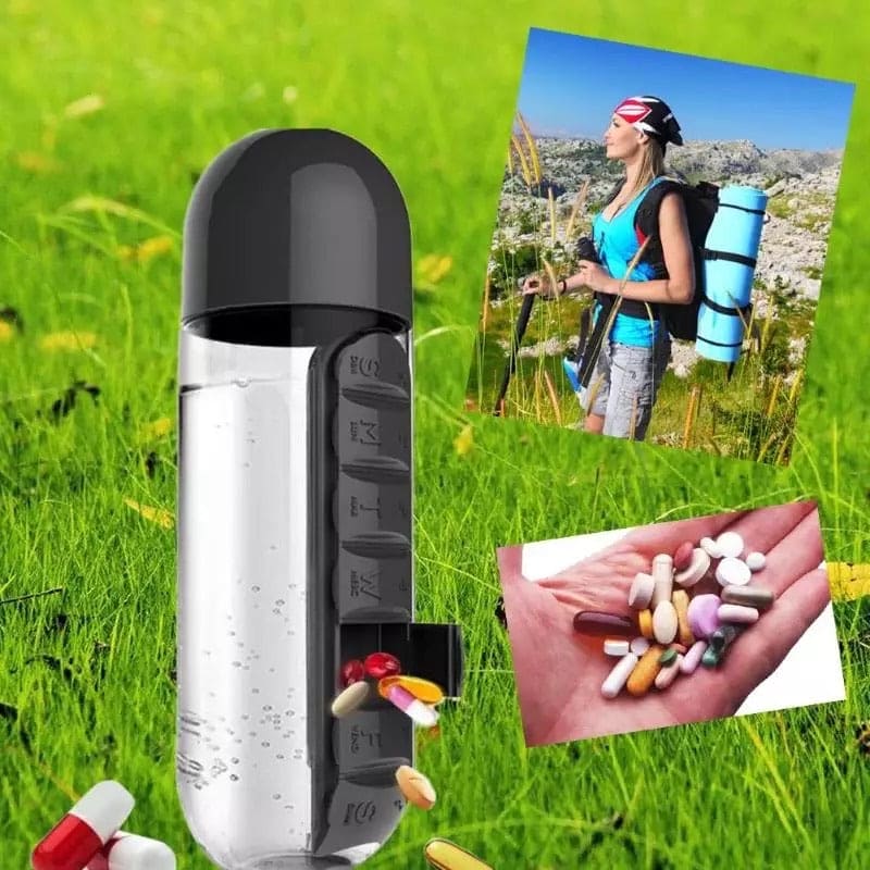2 In 1 Pill Box Travel Water Bottle 2 In 1 Pill Box Travel Water Bottle
